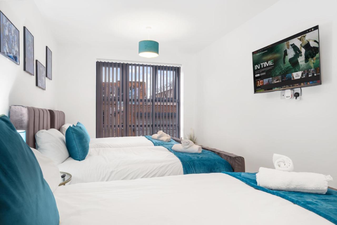 Ebra Stays - Choice Of 2 Or 3 Individual Beds - Luxury New Build Apartment ✪ City Centre, Digbeth ✓ Smart Tv'S & Large Corner Sofa - Birmingham Eksteriør billede