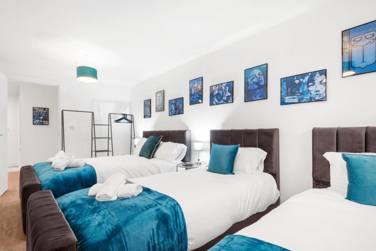 Ebra Stays - Choice Of 2 Or 3 Individual Beds - Luxury New Build Apartment ✪ City Centre, Digbeth ✓ Smart Tv'S & Large Corner Sofa - Birmingham Eksteriør billede