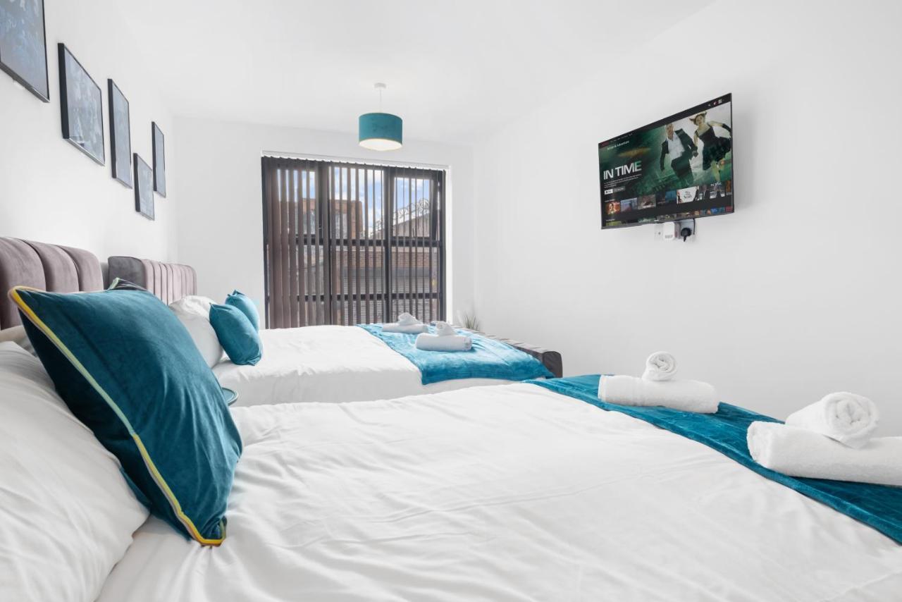 Ebra Stays - Choice Of 2 Or 3 Individual Beds - Luxury New Build Apartment ✪ City Centre, Digbeth ✓ Smart Tv'S & Large Corner Sofa - Birmingham Eksteriør billede